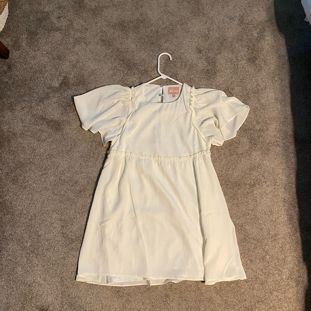 Show Me Your MuMu Cream Mini Dress